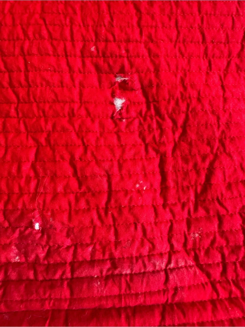 Two Pottery Barn Kids Red Twin Size Quilts medium weight